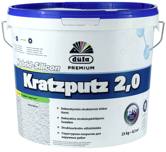 Struktūrapmetums Hybrid Silicon Kratzputz (biezpiens) 25kg