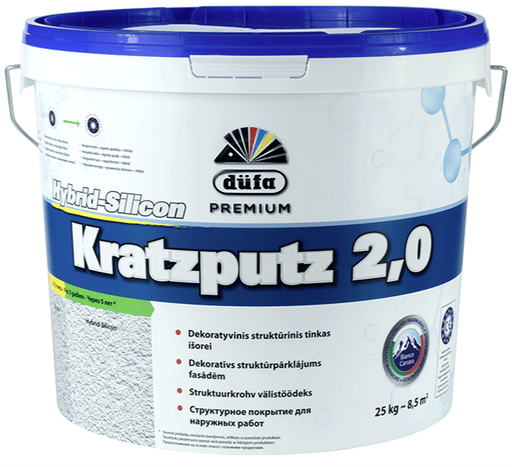 Struktūrapmetums Hybrid Silicon Kratzputz (biezpiens) 25kg