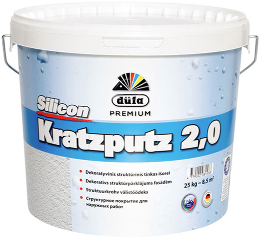 Struktūrapmetums Silicon Kratzputz (biezpiens) 25kg